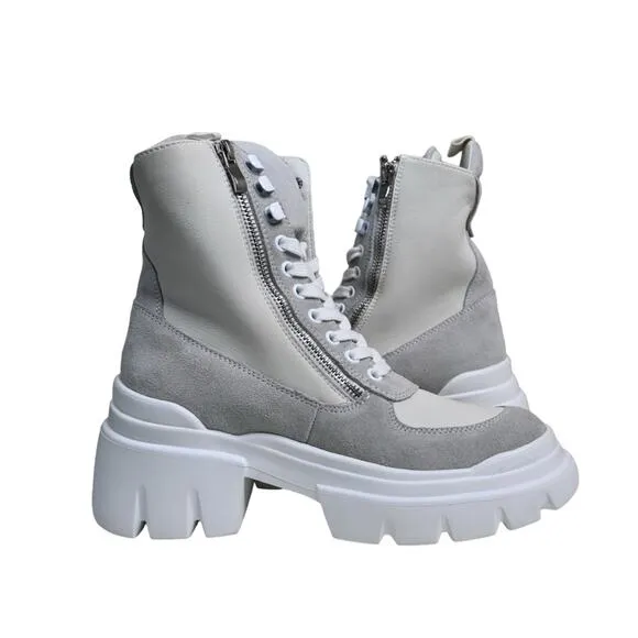 SAINT G Womens 9 Kendall Combat Boot in Off White NEW