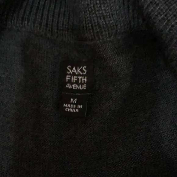 Saks Cowl Neck Long Sleeve Marino Wool Dress