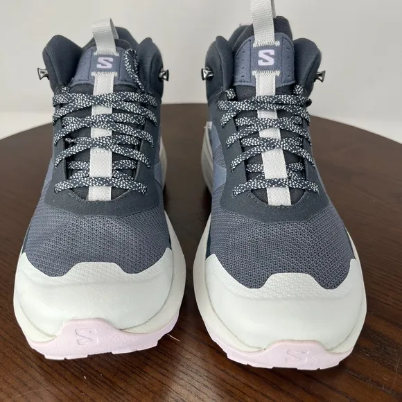 Salomon Elixir Activ Mid GTX Shoes Womens 7 Gray White Hiking Sneaker 474574S