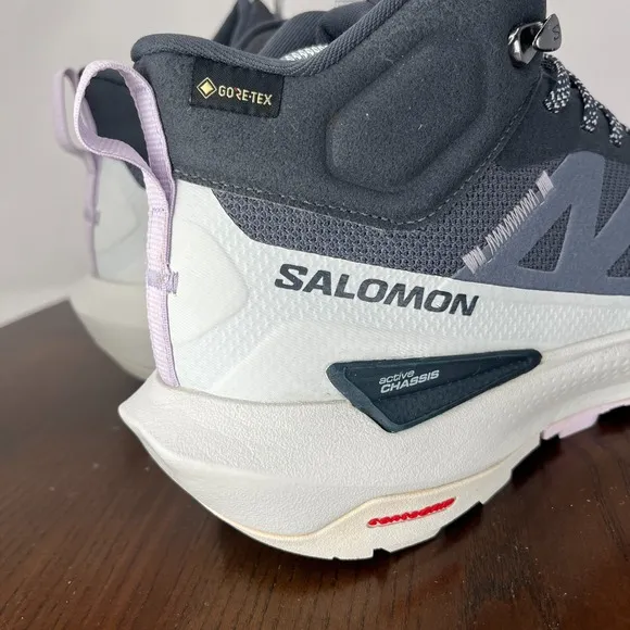 Salomon Elixir Activ Mid GTX Shoes Womens 7 Gray White Hiking Sneaker 474574S