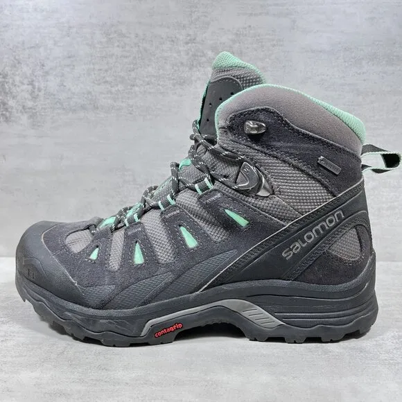 Salomon Quest Prime GTX Gore-tex Waterproof Hiking Boots - Women's Size 8 - Gray