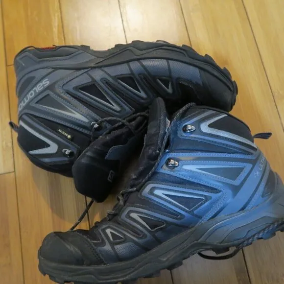 Salomon X ULTRA 3 MID GTX Mens 9 Gore-Tex Running Hiking Boots Black 398674 Read