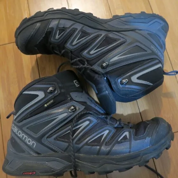 Salomon X ULTRA 3 MID GTX Mens 9 Gore-Tex Running Hiking Boots Black 398674 Read