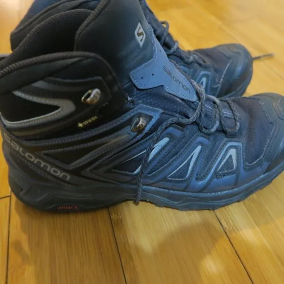 Salomon X ULTRA 3 MID GTX Mens 9 Gore-Tex Running Hiking Boots Black 398674 Read