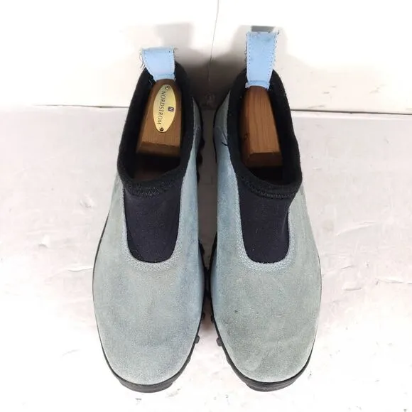 Salomon Women's VTG US7 Baby Blue Suede Contagrip Slip On SnowClog Hiking Boots
