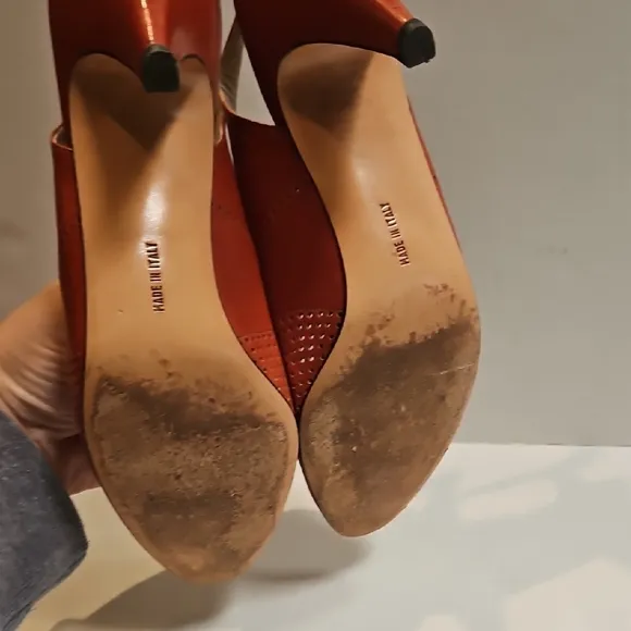 Salvatore Ferragamo Women's Rust Slingback Heels Size 7.5 AA