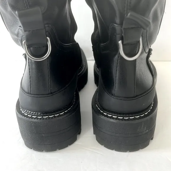 Sam Edelman $225 Women’s Lerue Over The Knee Lug Sole Black Boots Size 6 NWT