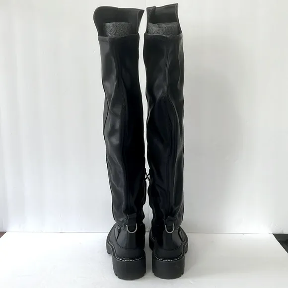 Sam Edelman $225 Women’s Lerue Over The Knee Lug Sole Black Boots Size 6 NWT
