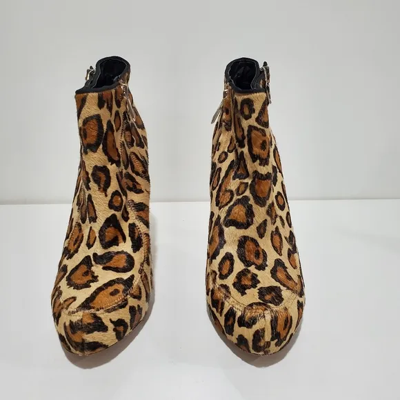 Sam Edelman Animal Print Ankle Boots Women's Size 9 M