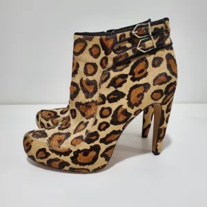 Sam Edelman Animal Print Ankle Boots Women's Size 9 M