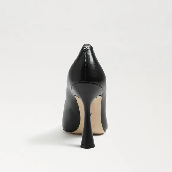 SAM EDELMAN ANTONIA POINTED TOE PUMP Black Leather High Heels Shoes 8.5 8 1/2