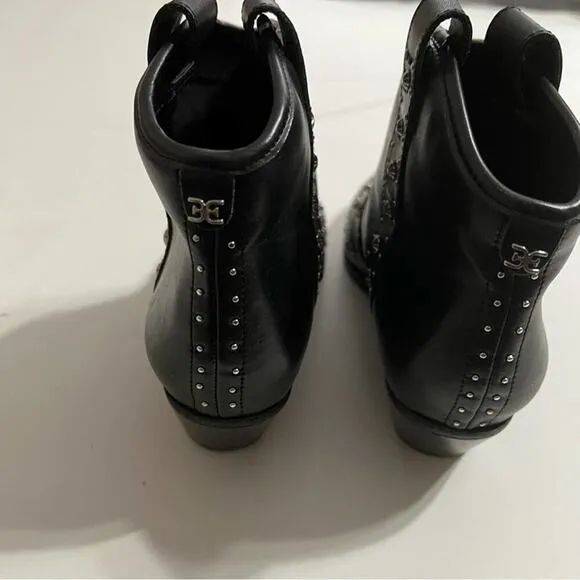 Sam Edelman Black Brian Western Bootie Size 6.5