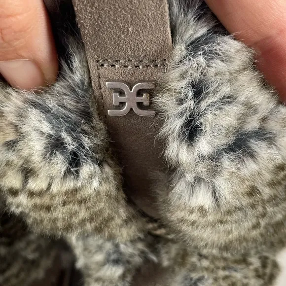 Sam Edelman Blanche Fur Boot in Grey Brown Size 8.5
