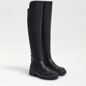 Sam Edelman Boots Lerue Lug Sole Faux Leather High Shaft Over Knee Boot size 8