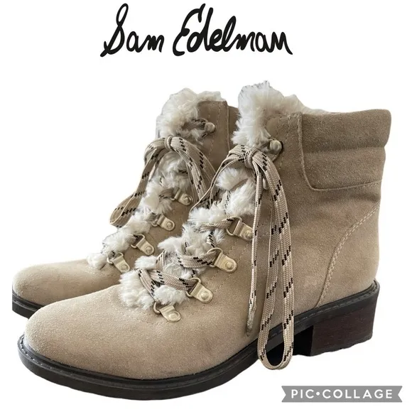 Sam Edelman Darrah beige ankle Boots booties