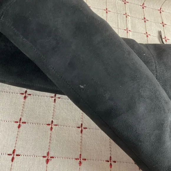 Sam Edelman “Kristie” Black Faux Suede Over the Knee Boots Low Heel PreLoved 8