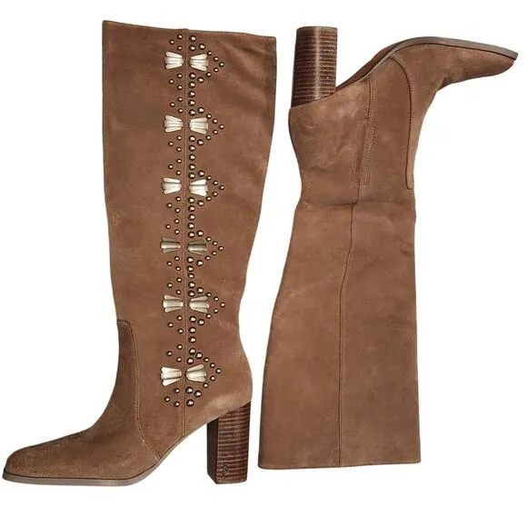 Sam Edelman Oma tan suede knee-high boots size 9.5