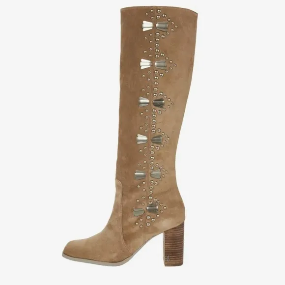 Sam Edelman Oma Women's Deep Taupe Heeled Boots Size 9