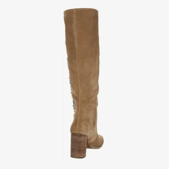 Sam Edelman Oma Women's Deep Taupe Heeled Boots Size 9