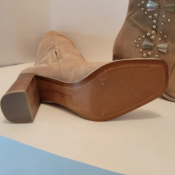 Sam Edelman Oma Women's Deep Taupe Heeled Boots Size 9