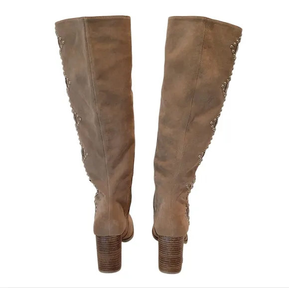 Sam Edelman Oma Women's Deep Taupe Heeled Boots Size 9