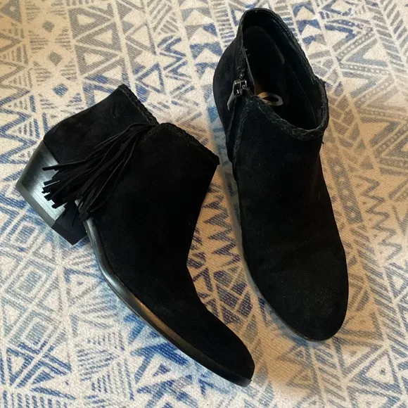Sam Edelman Paige Black Suede Booties