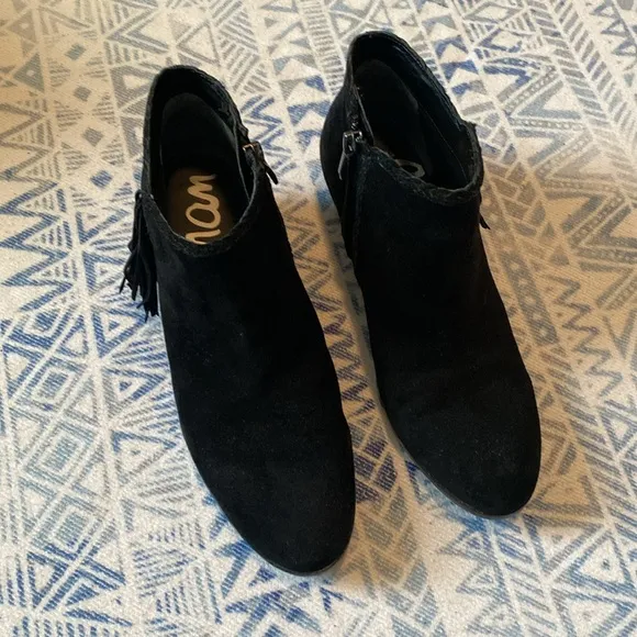 Sam Edelman Paige Black Suede Booties