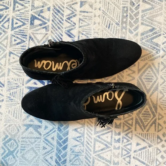 Sam Edelman Paige Black Suede Booties