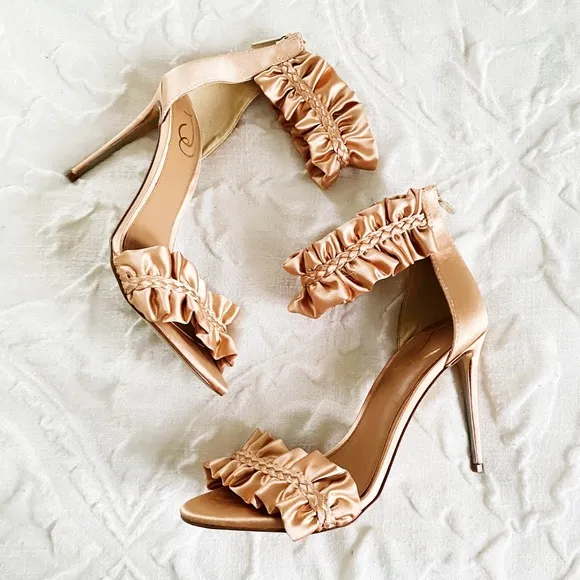 Sam Edelman Sawyer Rosa Satin Heels Size 8