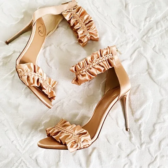Sam Edelman Sawyer Rosa Satin Heels Size 8