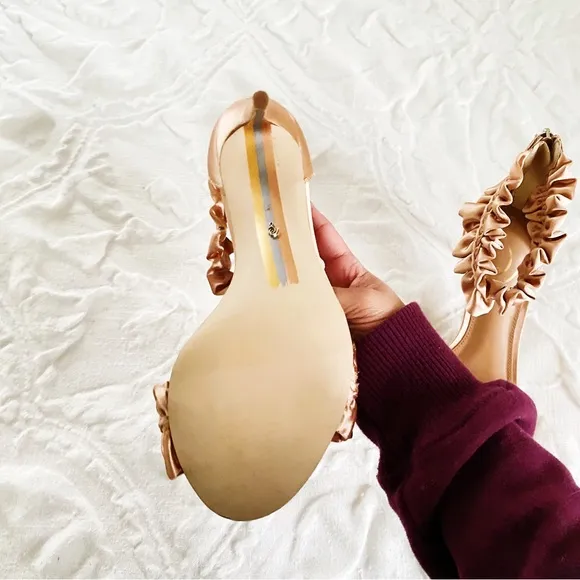 Sam Edelman Sawyer Rosa Satin Heels Size 8