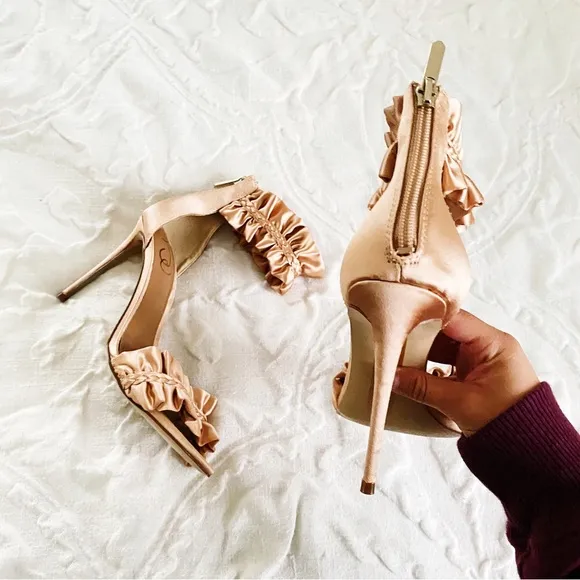 Sam Edelman Sawyer Rosa Satin Heels Size 8