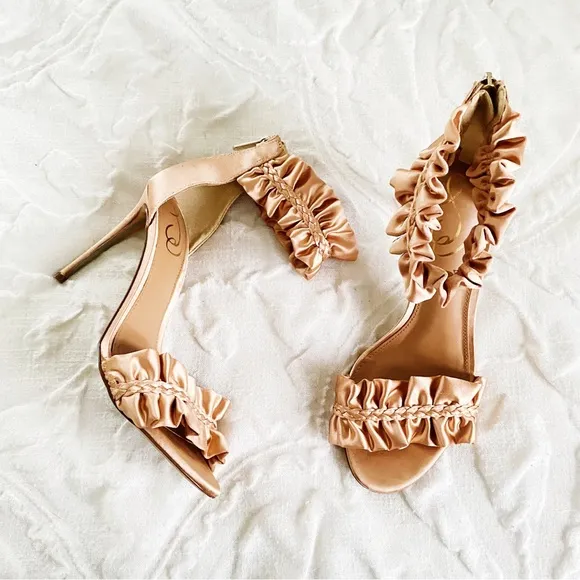 Sam Edelman Sawyer Rosa Satin Heels Size 8