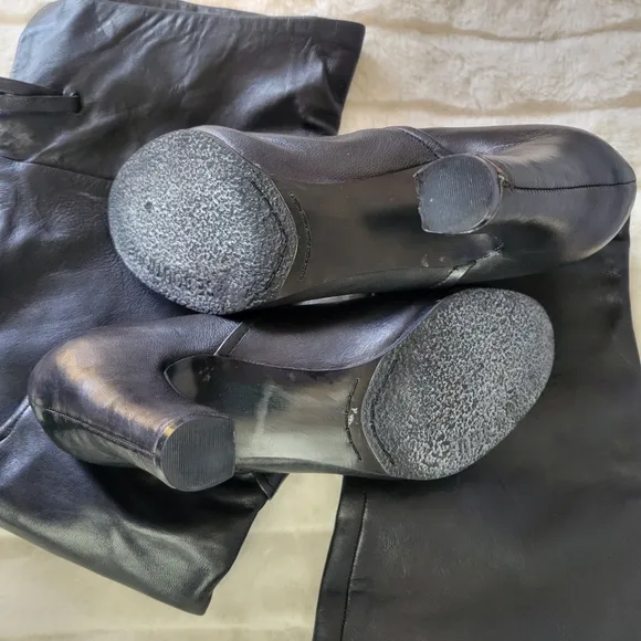 SAM EDELMAN // se boutique super soft black lamb leather over the knee boots