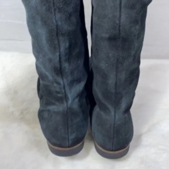 Sam Edelman Versatile Black Suede &amp; Faux Fur Boots Size 9M