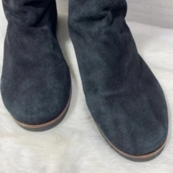 Sam Edelman Versatile Black Suede &amp; Faux Fur Boots Size 9M