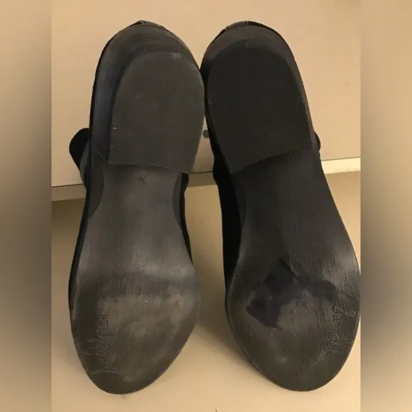 Sam Edelman women black suede leather short boots Size 7.5