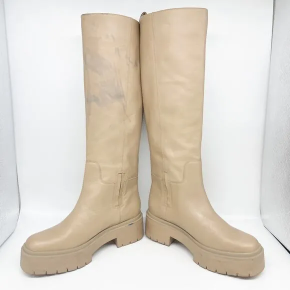 Sam Edelman Women's Larina Waterproof Boots Sesame Size 7 M