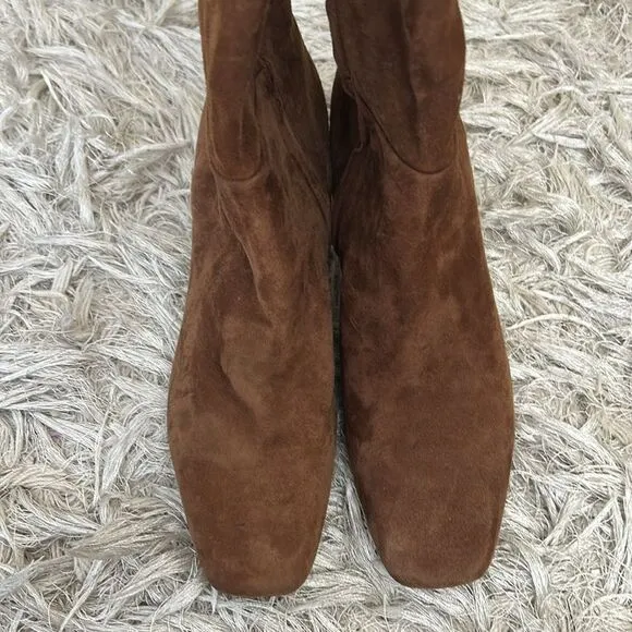 Sam Edelman Leigh Brown Suede Tall Knee-High Boots in Toasted Coconut $250 Sz 6