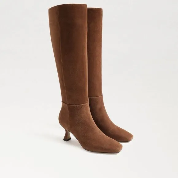 Sam Edelman Leigh Brown Suede Tall Knee-High Boots in Toasted Coconut $250 Sz 6