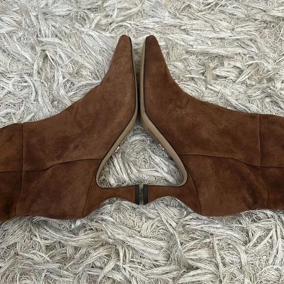 Sam Edelman Leigh Brown Suede Tall Knee-High Boots in Toasted Coconut $250 Sz 6