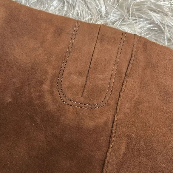 Sam Edelman Leigh Brown Suede Tall Knee-High Boots in Toasted Coconut $250 Sz 6