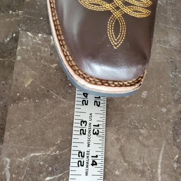 San Fernando Western Cowboy Boots Brown Black Tan Leather Rodeo Boots