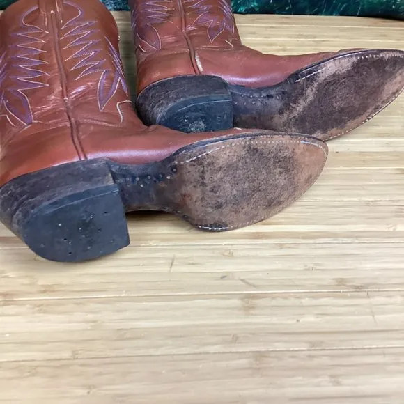 Sanders Cowboy Boots Hand Crafted in Mexico 9.5A