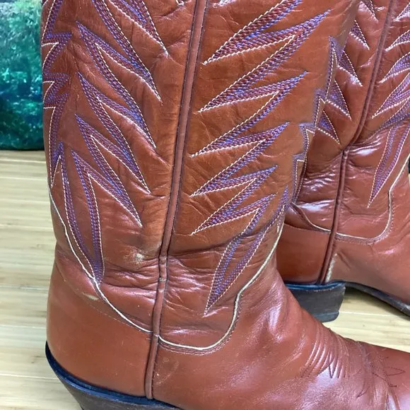 Sanders Cowboy Boots Hand Crafted in Mexico 9.5A