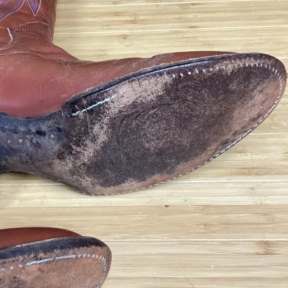 Sanders Cowboy Boots Hand Crafted in Mexico 9.5A