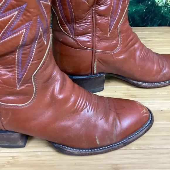 Sanders Cowboy Boots Hand Crafted in Mexico 9.5A