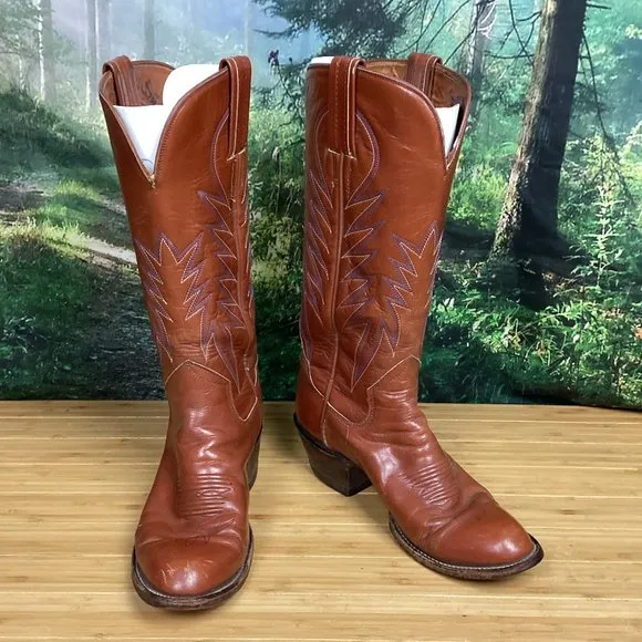 Sanders Cowboy Boots Hand Crafted in Mexico 9.5A