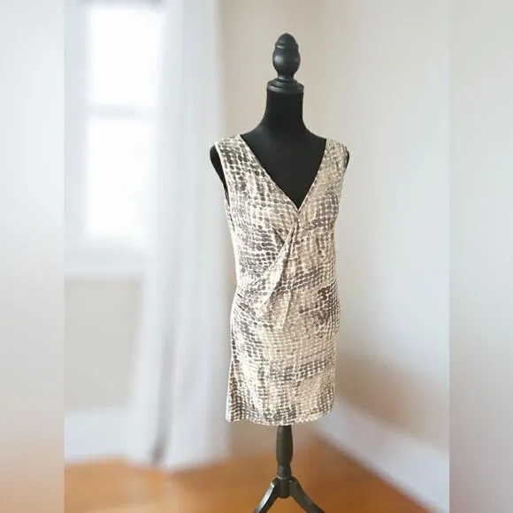 Sarah Pacini Sleeveless Tunic Faux Wrap dress Size M