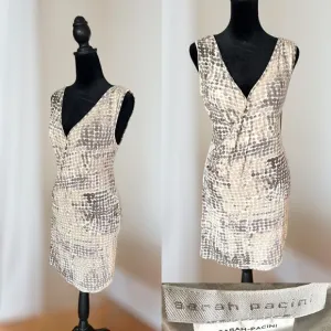 Sarah Pacini Sleeveless Tunic Faux Wrap dress Size M